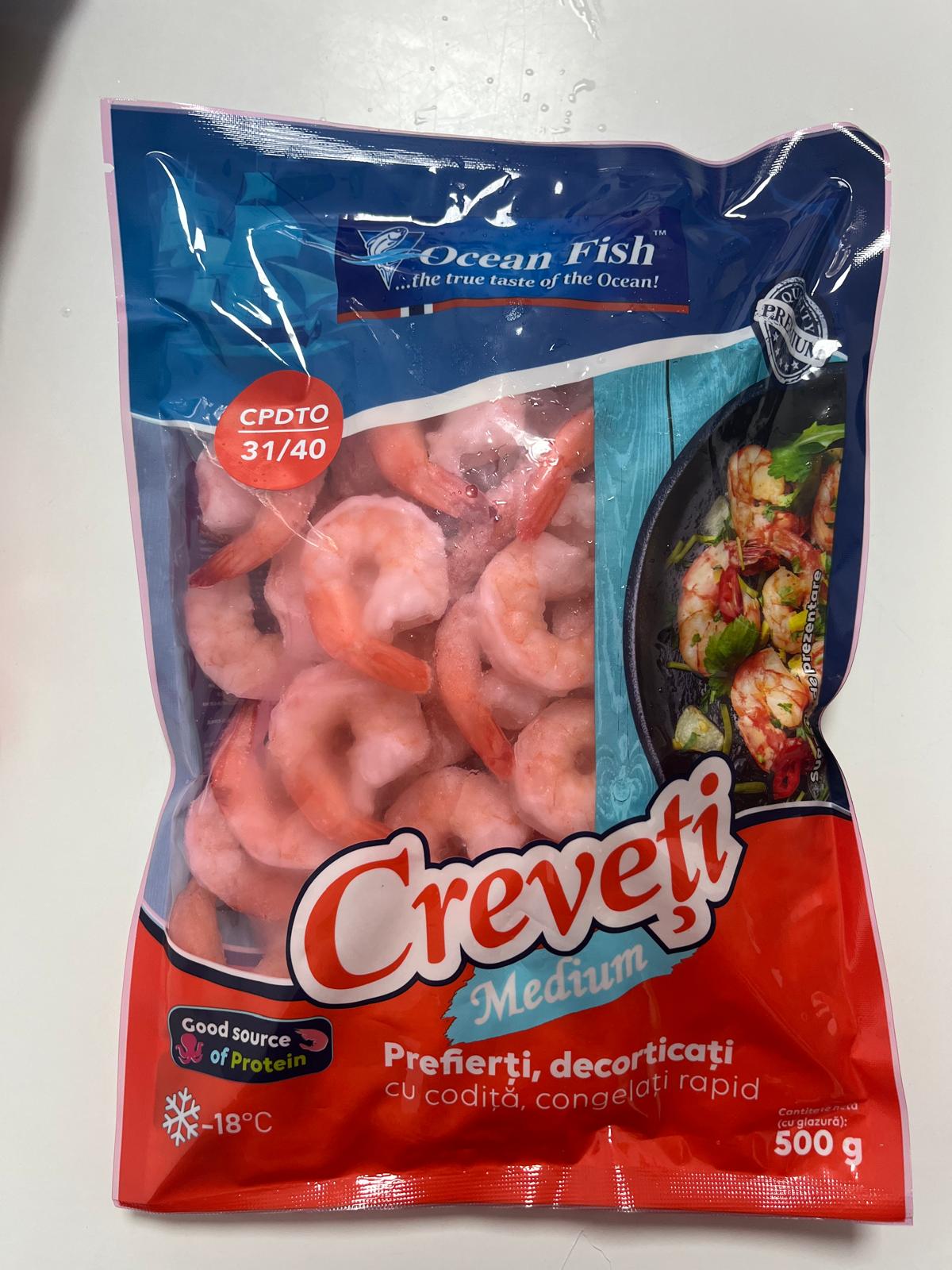 CREVETI DECORTICATI PREFIERTI CONG. 31/40  500 G