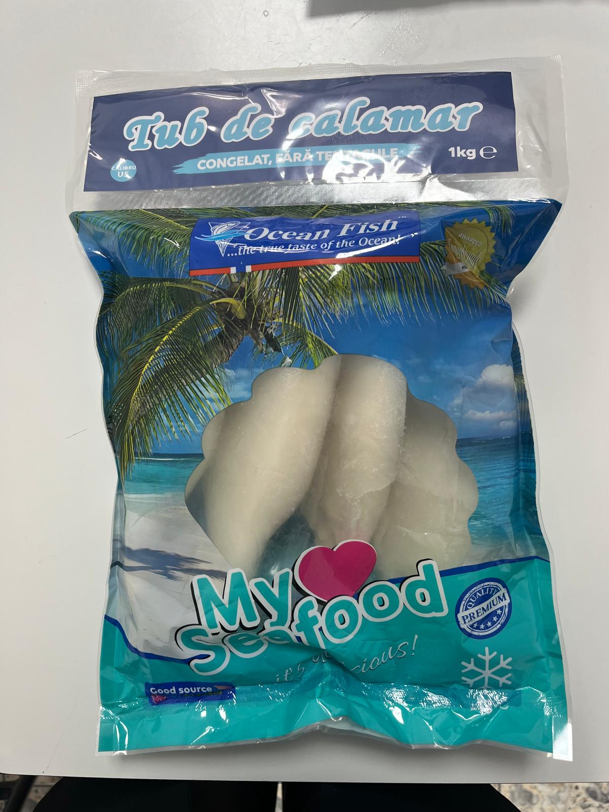 CALAMAR TUB U5 FARA TENTACULE CONG. 1 KG 25%GLAZ.