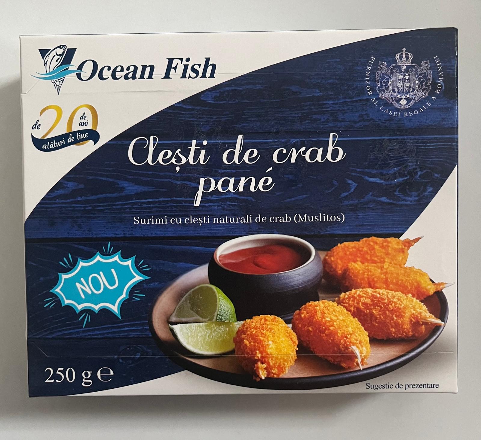 OCEAN FISH MUSLITOS PANE CONG. 250 G CLESTE DE CRAB