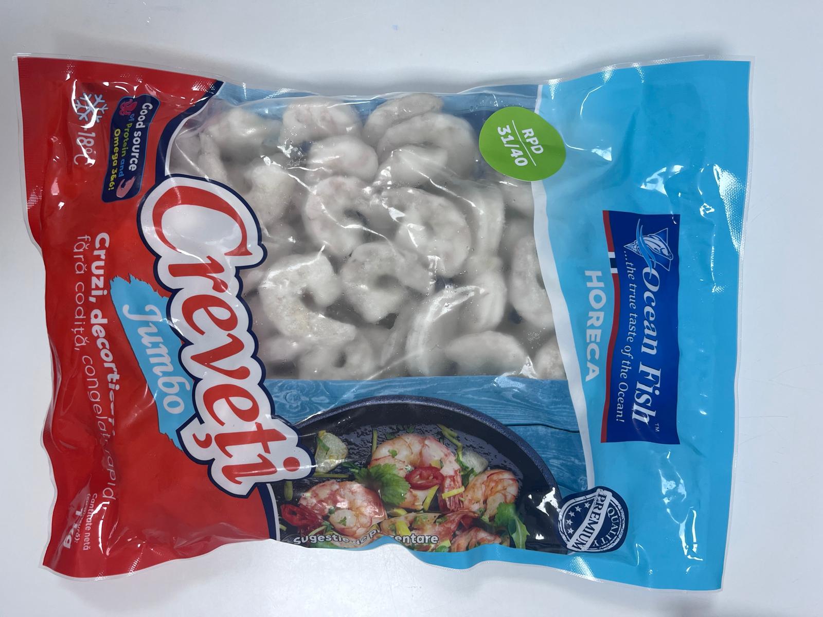 CREVETI de DECORTICATI CRUZI  FARA CODITA 31/40 1 KG